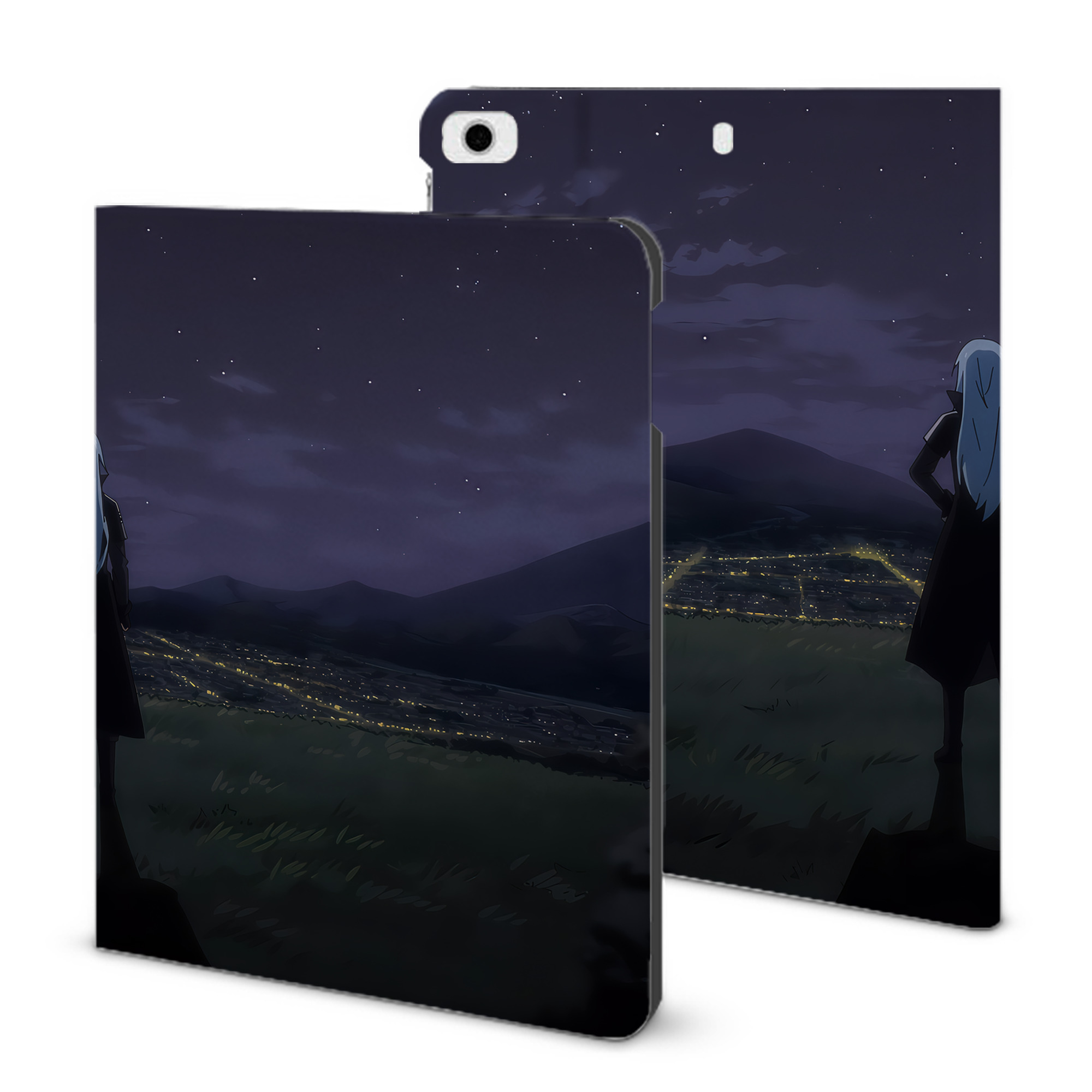（画像用） 転スラ Regarding Reincarnated to Slime IPad ケース ブック型 PUレザー TPU 耐衝撃 軽量 薄型 ペン収納なし 全面保護 IPad 各モデル対応